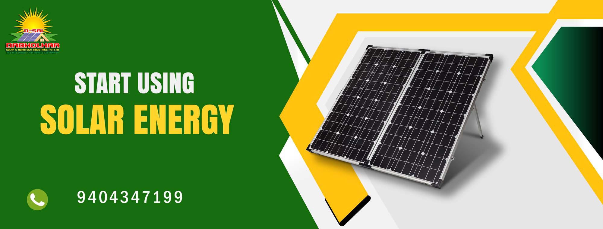 solar green energy social media post banner design